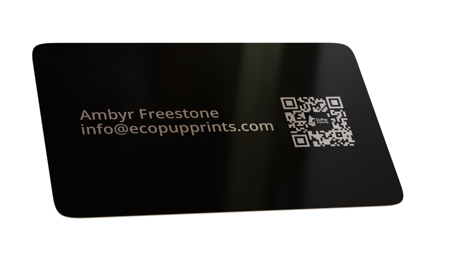 Fully Customizable Black Metal Business Card