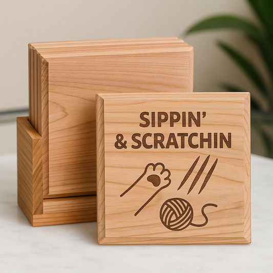 Engraved Coasters – Custom or Preset Designs