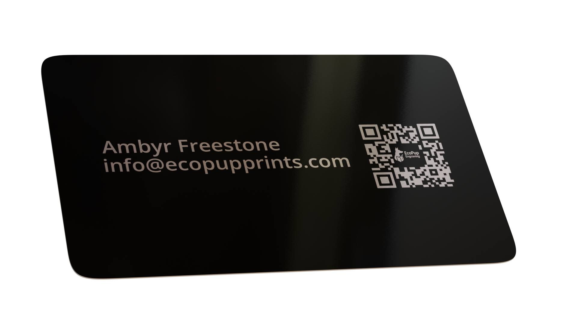 Fully Customizable Black Metal Business Card