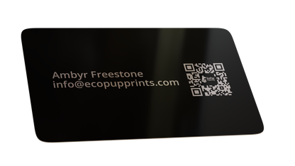 Fully Customizable Black Metal Business Card