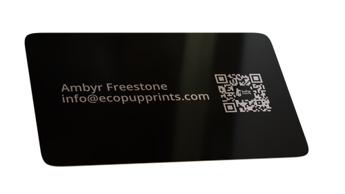 Fully Customizable Black Metal Business Card