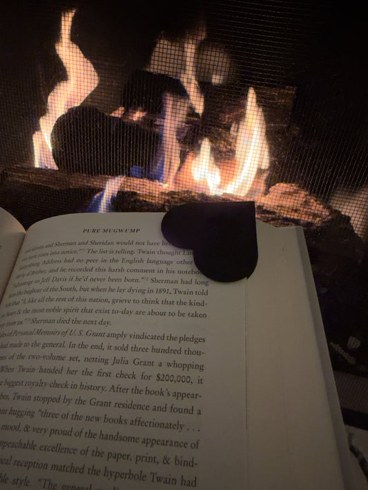 Leather Heart Corner Bookmark ❤️