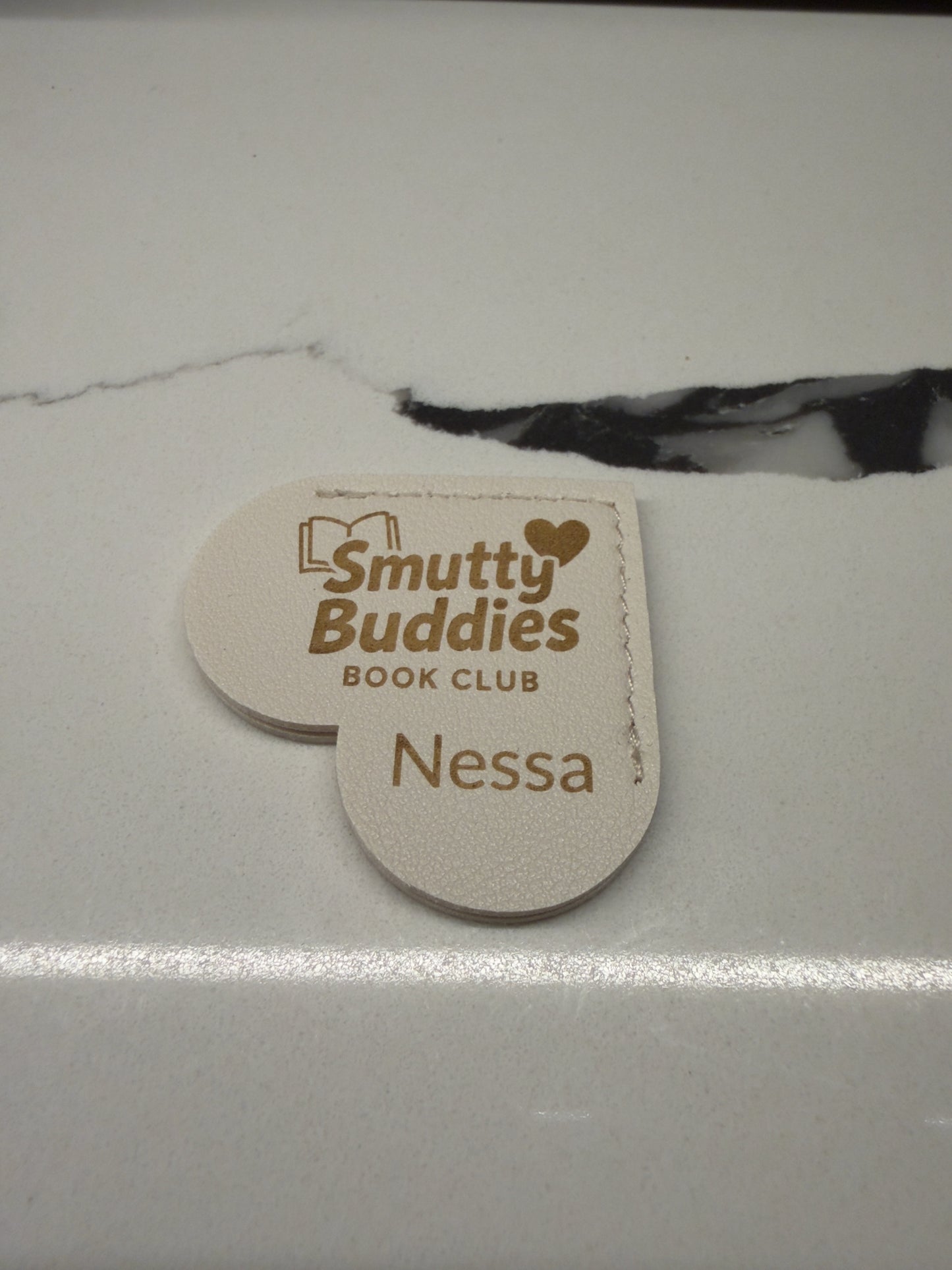 Leather Heart Corner Bookmark ❤️