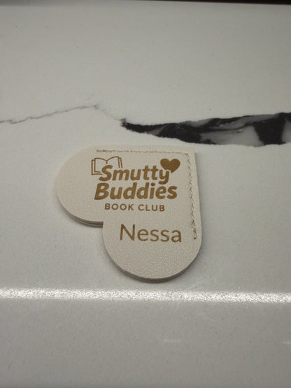 Leather Heart Corner Bookmark ❤️