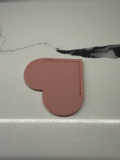 Leather Heart Corner Bookmark ❤️