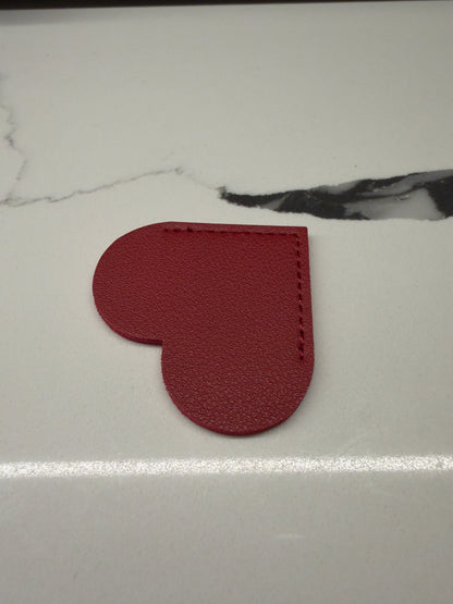 Leather Heart Corner Bookmark ❤️