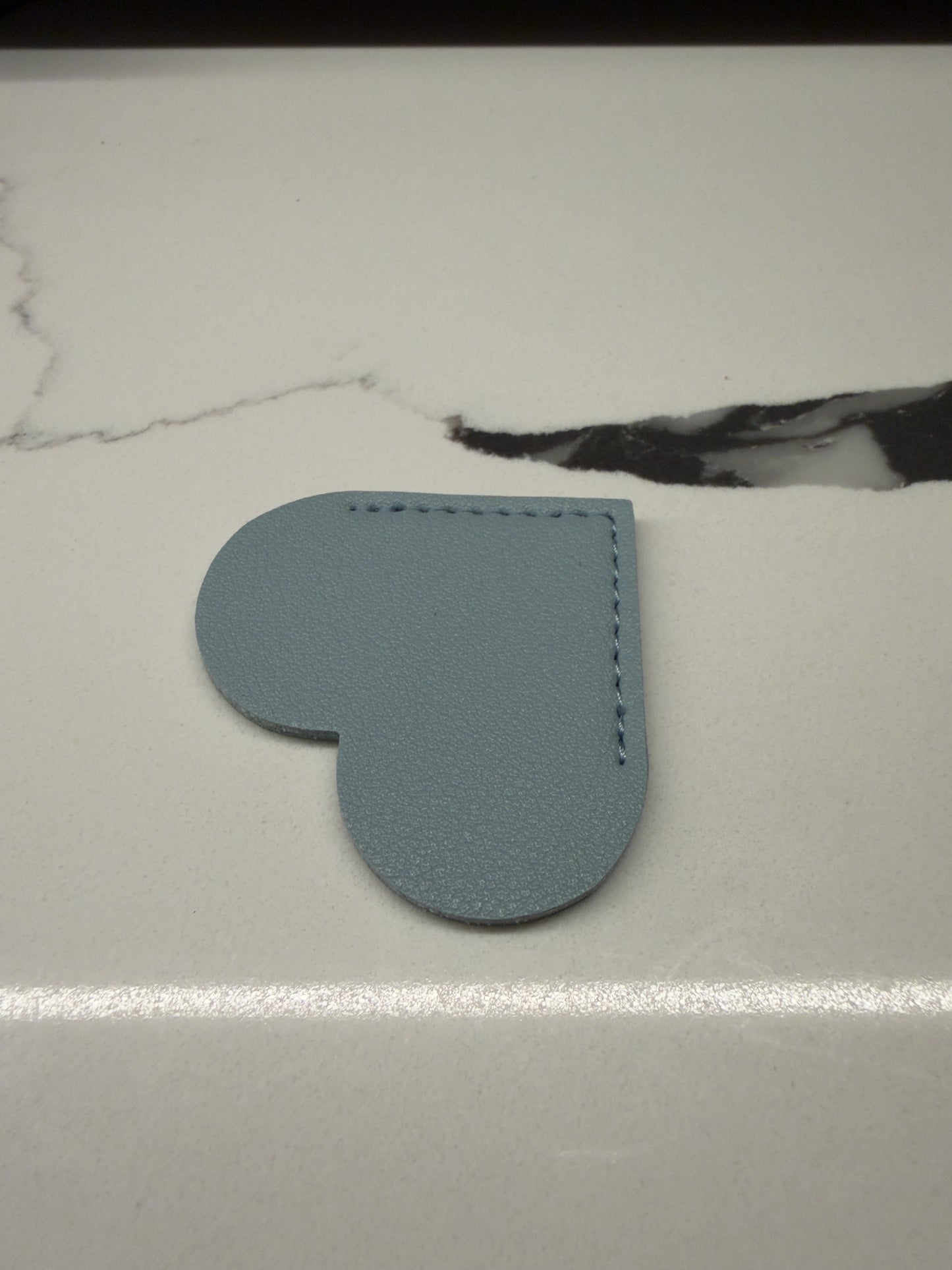 Leather Heart Corner Bookmark ❤️