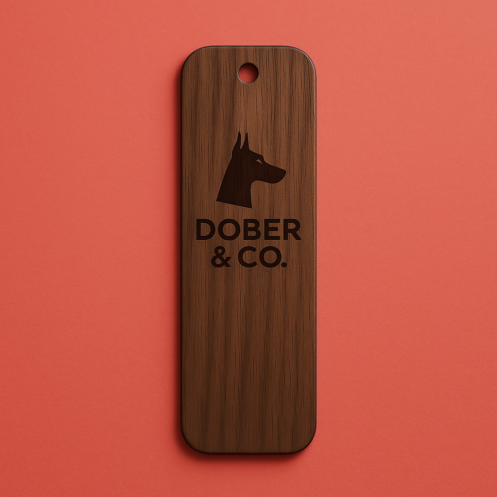 Dober & Co. Laser-Etched Wood Bookmark