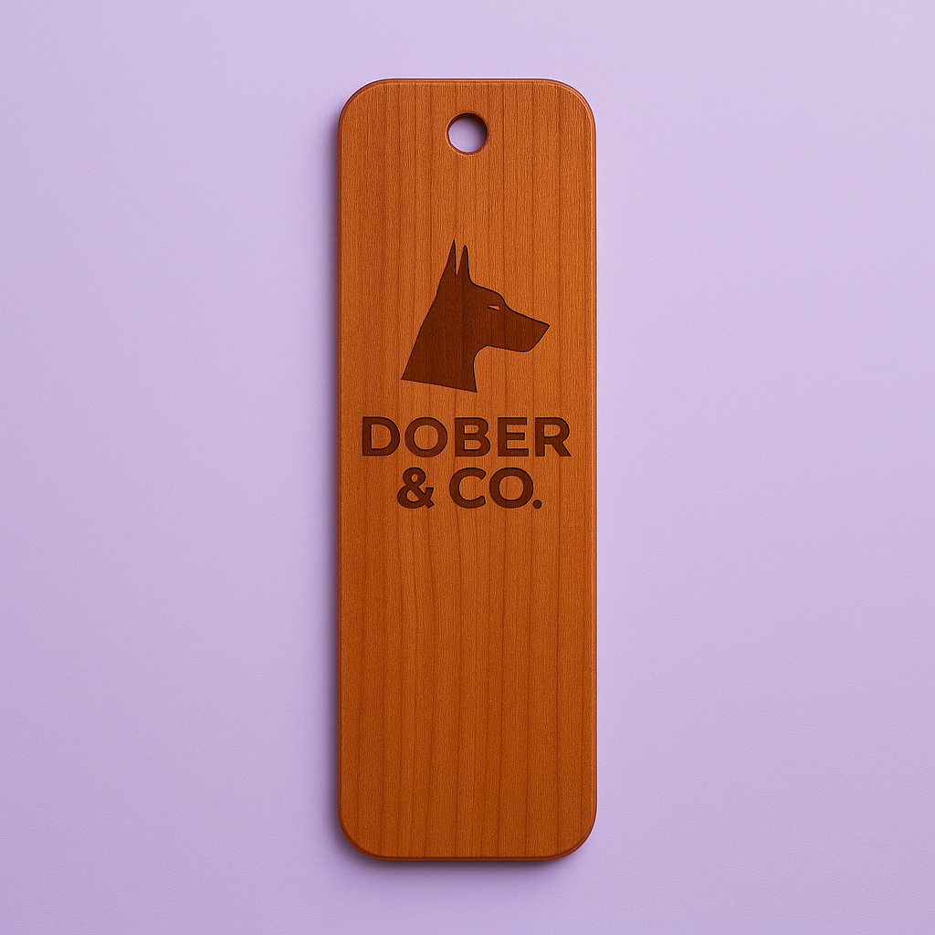 Dober & Co. Laser-Etched Wood Bookmark